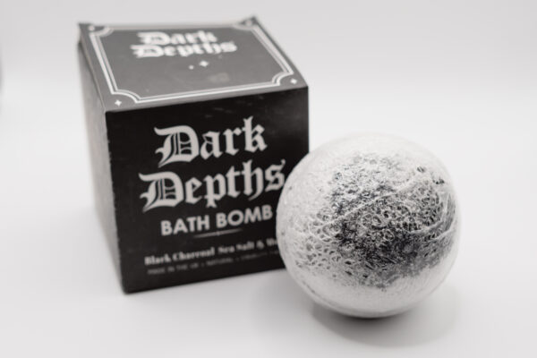 Gothic Dark Depths Black Charcoal Bath Bomb - Image 2