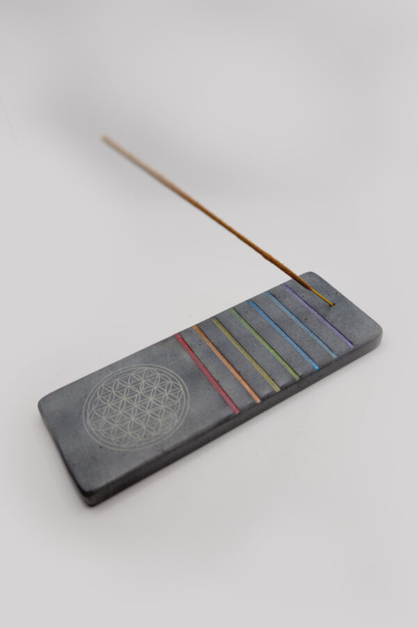 7 Chakra Carved Soap Stone Incense Burner