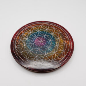 Flower of Life Chakra Carved Soap Stone Incense Burner